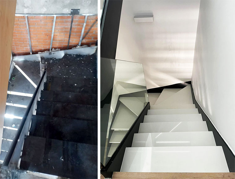 Cerrajería Madrid Ortiz - Escaleras - antes-después