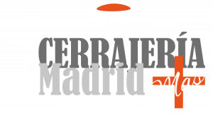 Logo Cerrajería Madrid Más - Negativo fondo transparente